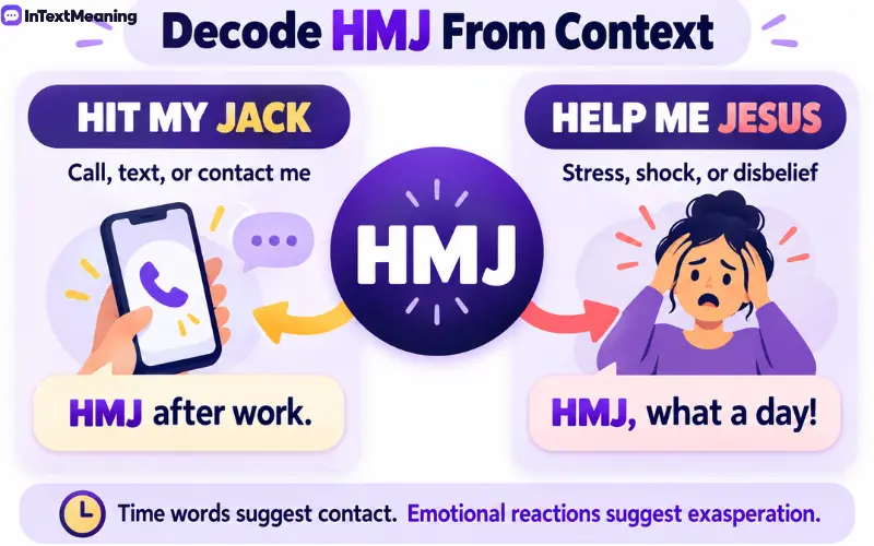 hmj meaning in text