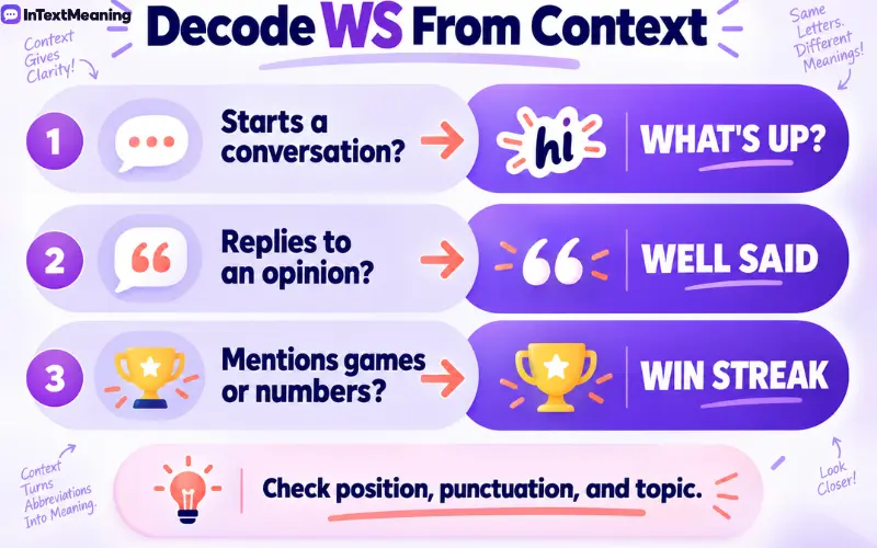 ws meaning in text