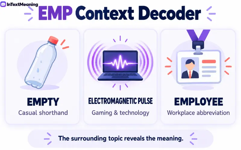 emp meaning in text