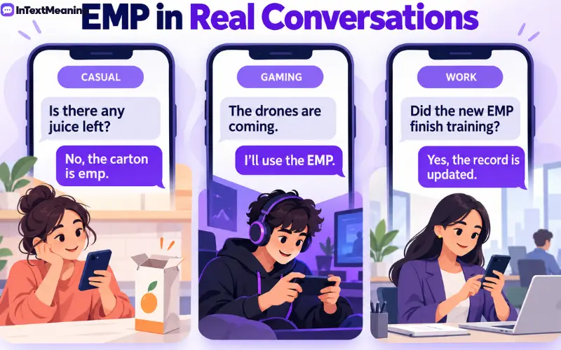 emp meaning in text