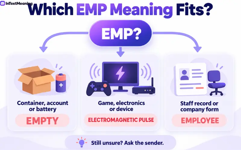 emp meaning in text