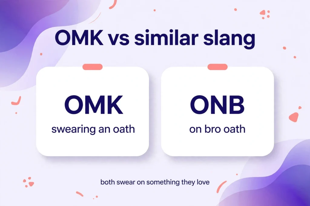 OMK compared with ONB: both swear on something they love.
